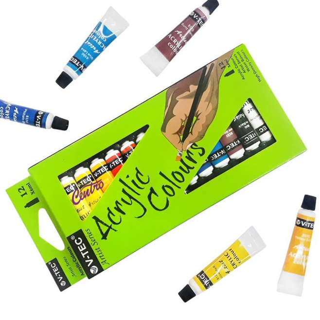 

Laris VTec Acrylic Colour Set 12 Warna / Cat Acrylic V-TEC 6ML 12 Warna