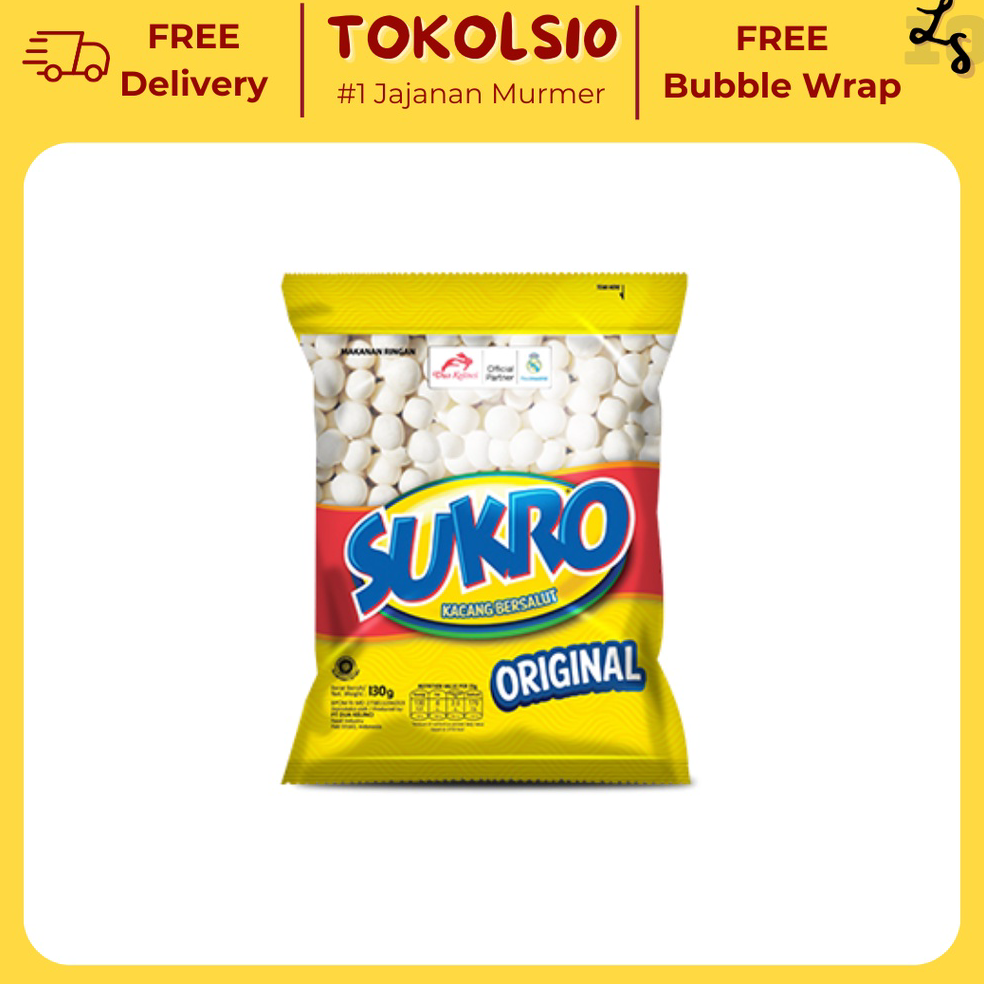 

✦MURAH LEBAY✦ Kacang Sukro Rasa Original Dua Kelinci 1 Renceng Isi 10x20gr