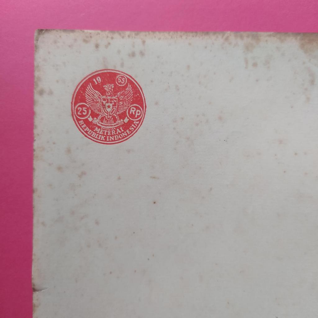 

Kertas Segel Rp 25 Tahun 1965 Single