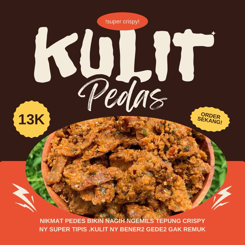 

Kulit ayam crispy pedas daun jeruk