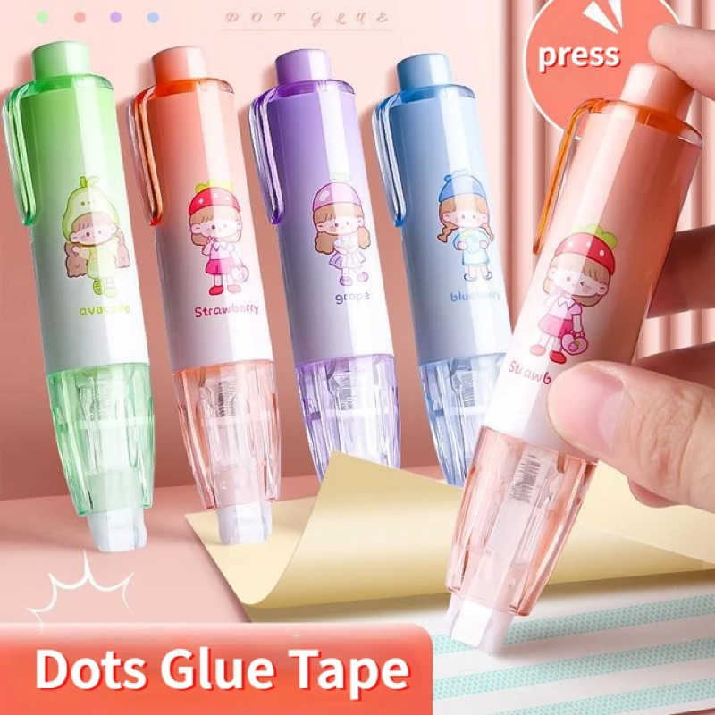 

PROMO CUTE RETRACTABLE GLUE TAPE STICK PEN LEM DOUBLE TAPE LEM PEN CETEK