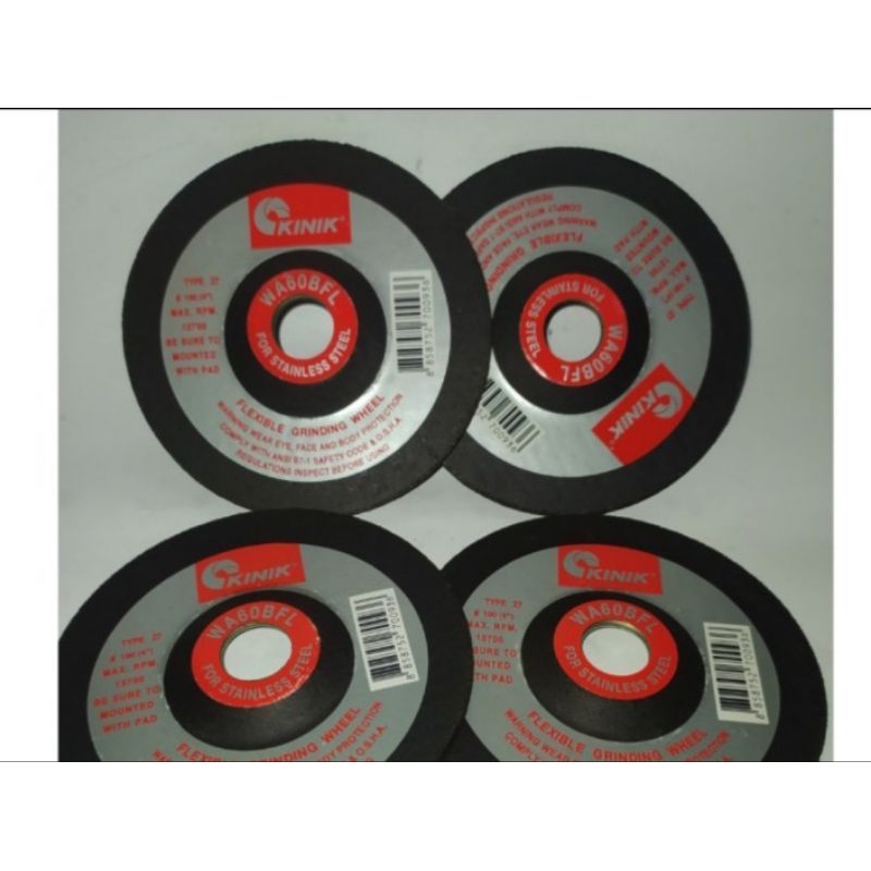 batu gerinda KINIK flexsibel 4" GC WA60 stainless