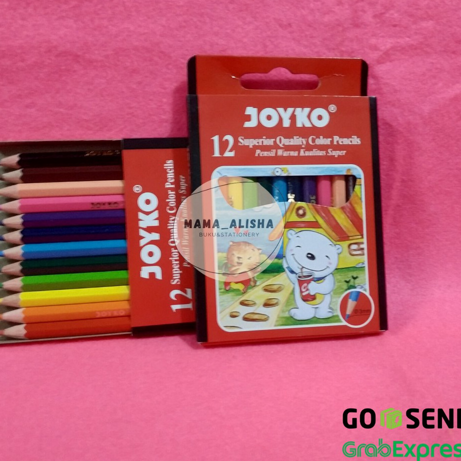 

➯⁂✯ Color Pencil Pensil Warna joyko isi 12 Ukuran Pendek Mini Best Seller