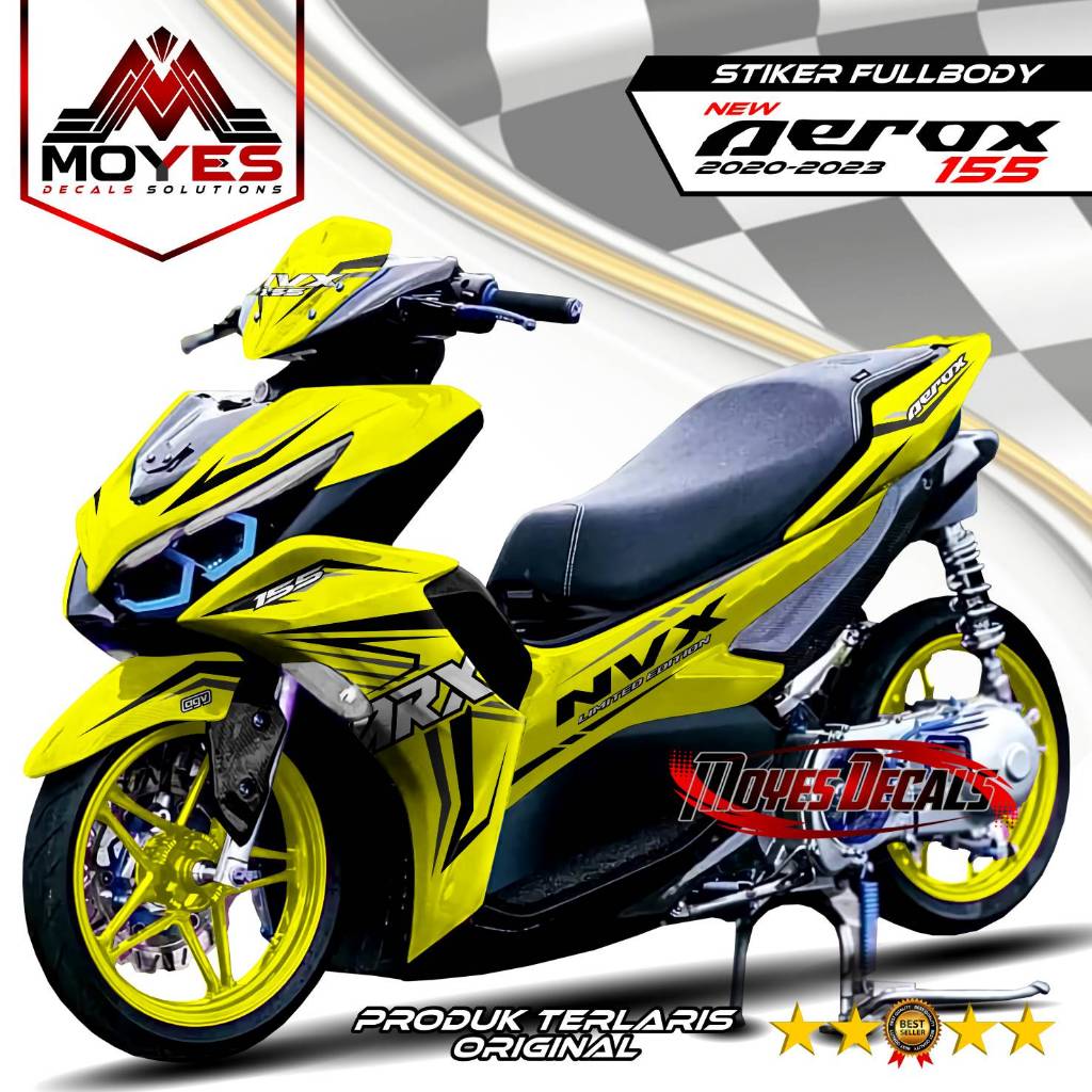 (COD) Stiker Decal New Aerox 155 Connected 2021- 2023 Fullbody - sticker motor yamaha New Aerox 155