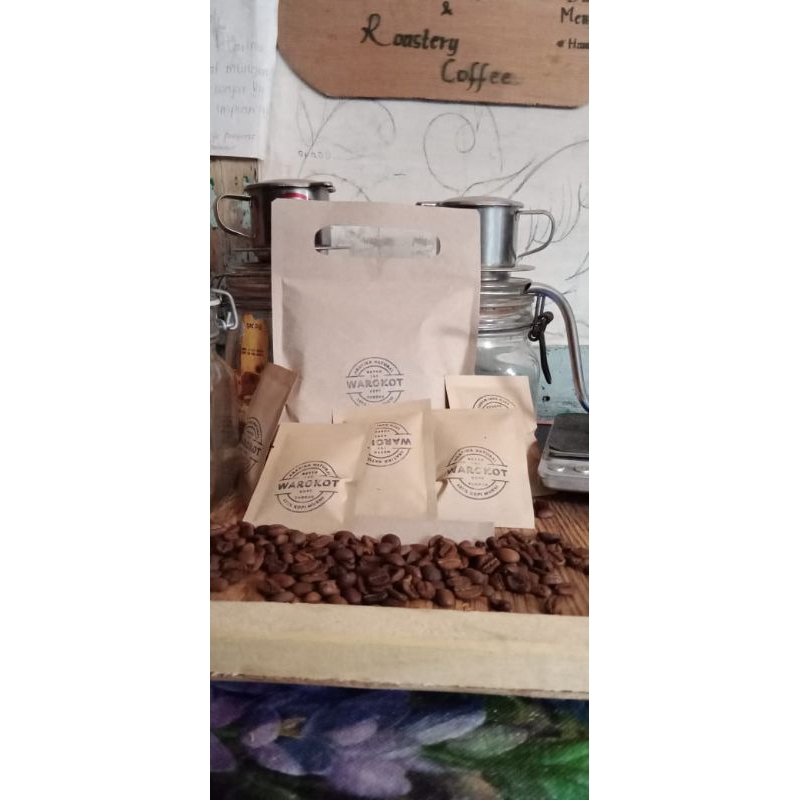 

warokot Coffe- Promo kopi Tubruk Drip bag /kemasan 7gr saset kekinian