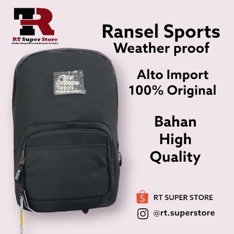 Ransel Sports Weather Proof Tas Travel Pria Alto