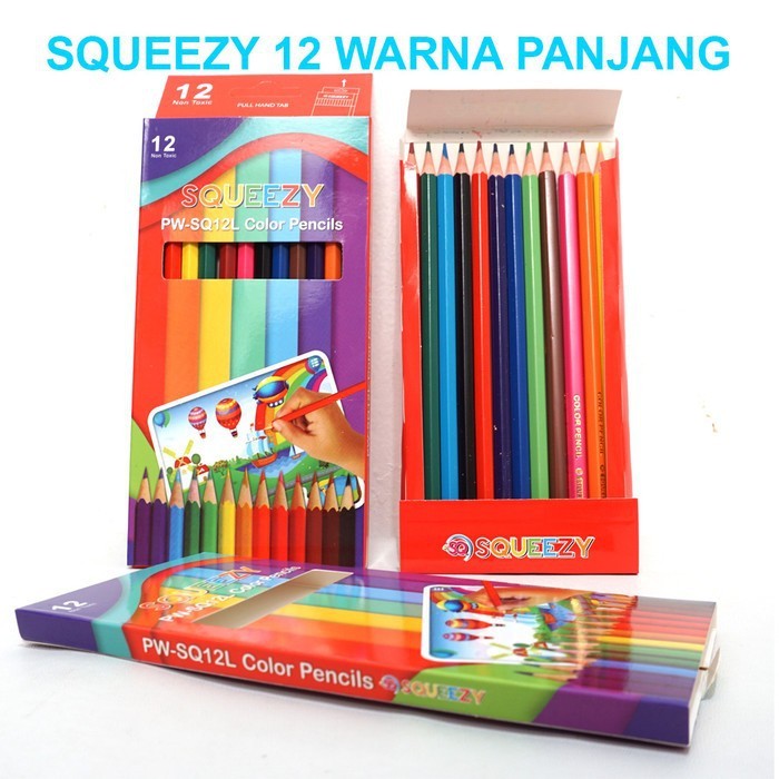 

Pensil Warna Squeezy 12 Warna Panjang