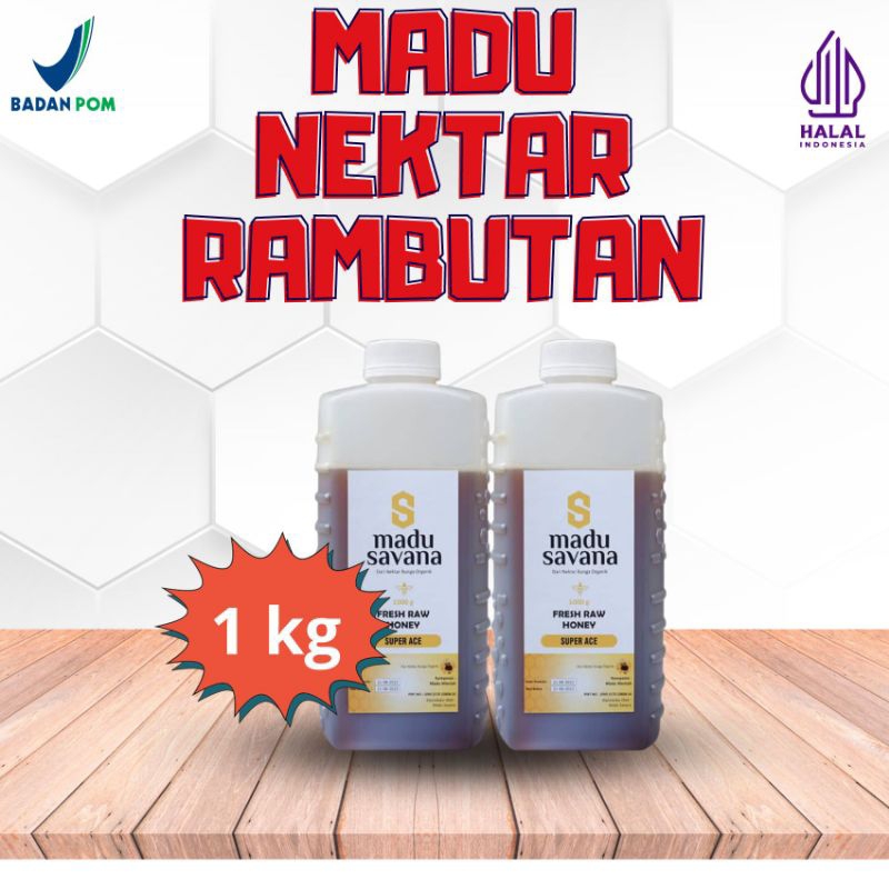 

madu savana nektar bunga rambutan alami bpom