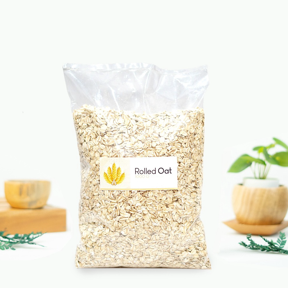 

Baru 1Kg Natural Rolled Oat Original / Gandum Utuh / Oatmel Sehat Best Quality Premium