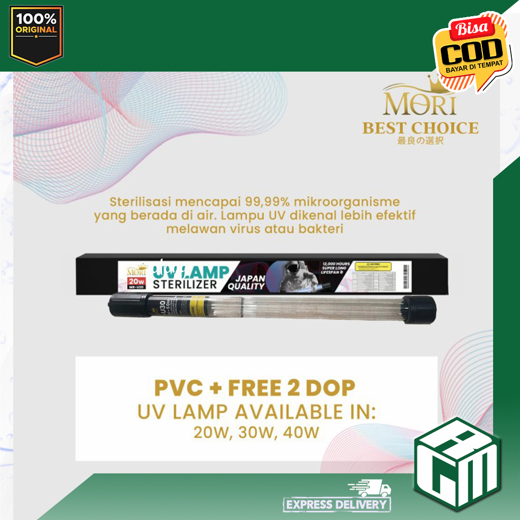 MORI UV 40 watt 40watt lampu ultraviolet kolam aquarium ikan
