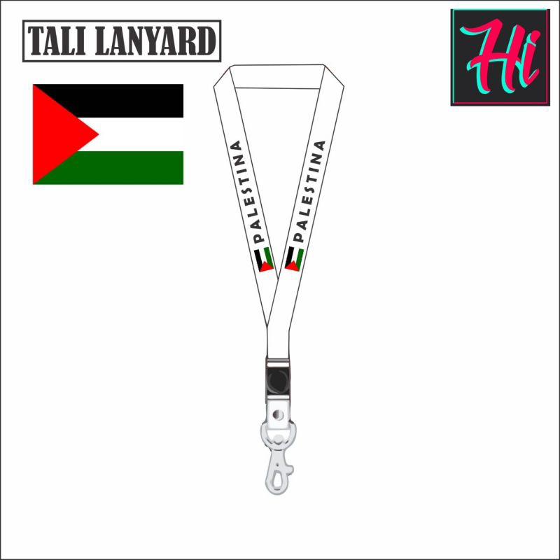 

Tali Lanyard BENDERA PALESTINE lanyard NEGARA PALESTINA gantungan kunci name tag id card kartu nama / tali lanyard gantungan leher fullprint