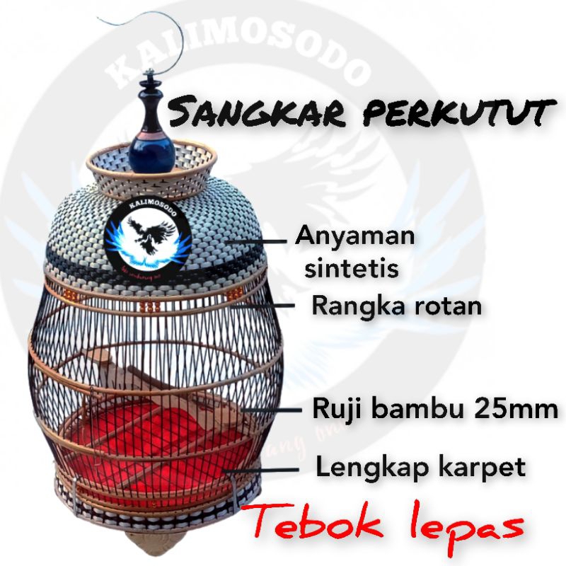 Sangkar burung perkutut tebok lepas