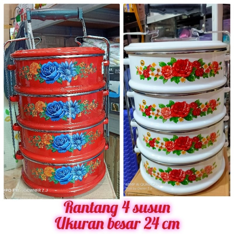 rantang Enamel 4 susun ukuran 24cm
