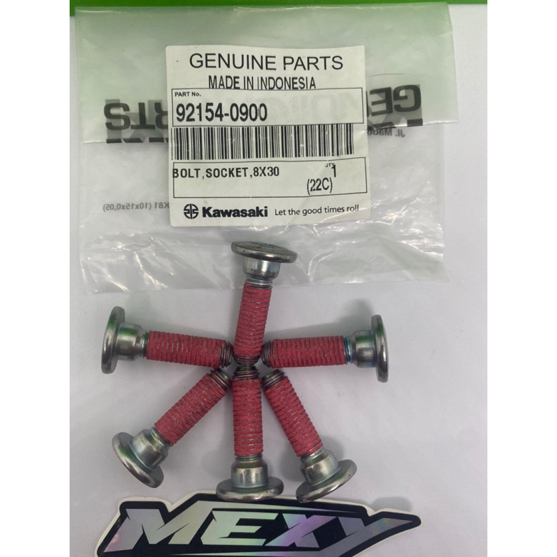 BOLT BAUT PIRINGAN DISK CAKRAM DEPAN BELAKANG NINJA R NINJA SS NINJA RR OLD RR NEW 92154-0900