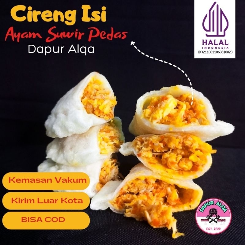 

Cemilan Cireng Isi Ayam Suwir Pedas Bikin Nagih ( 5 pcs )