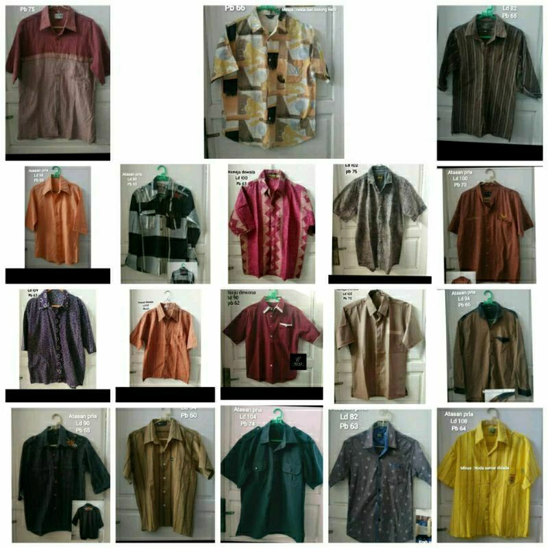 Atasan pria preloved / hem bekas pria / baju preloved pria