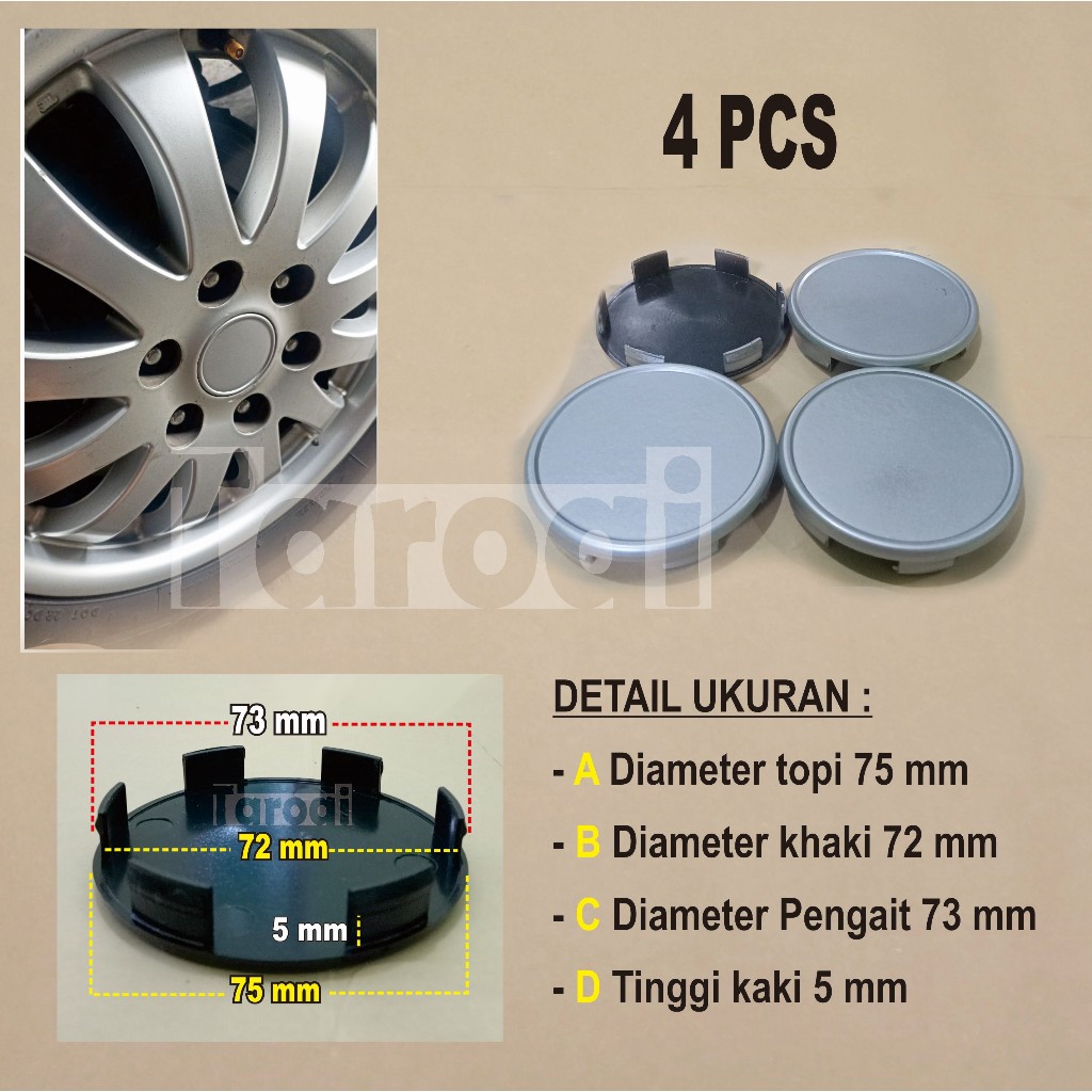 Tutup dop cente velg hyundai h1 r18