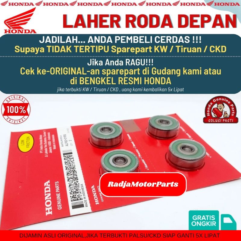 Bearing laher roda depan RS BEAT Fi Genio beat karbu esp 6201 AHM