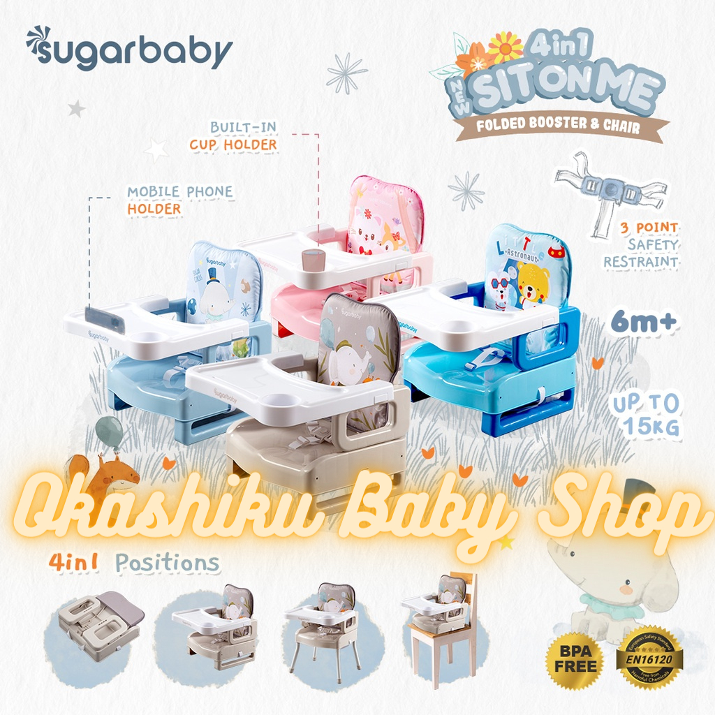 KURSI MAKAN BAYI/BOOSTER SEAT SPACE BABY SB-518 - SUGAR BABY BEBE SMART TEMPAT DUDUK MAKAN BAYI