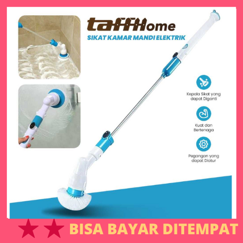 Hurricane Spin Scrubber Tools Set Sikat Kamar Mandi Elektrik / Sikat Dorong Pembersih Debu Celah Sud