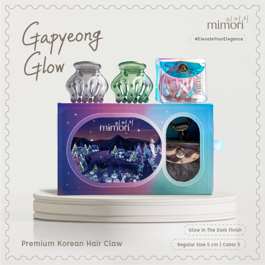 Mimori Korean Hair Claw - Gapyeong Glow (Glow in The Dark) Isi 3