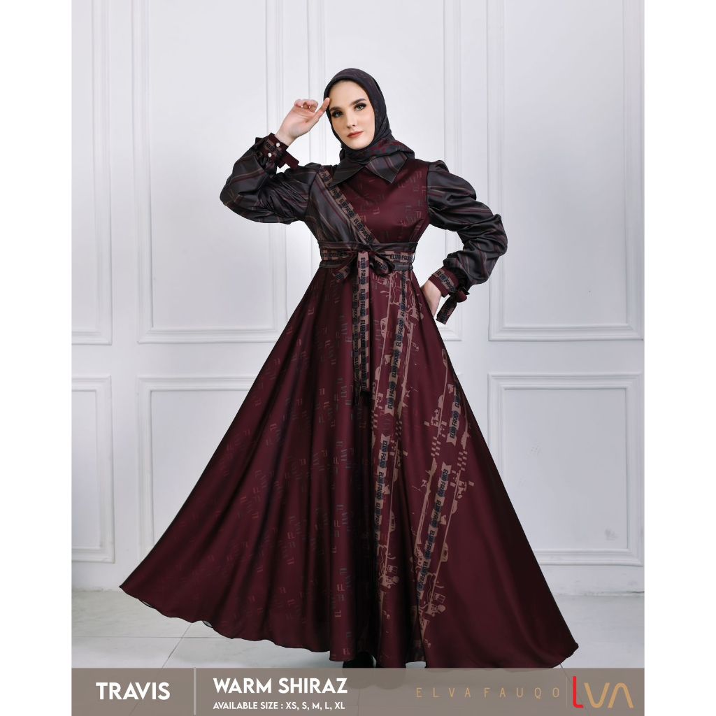 GAMIS TRAVIS NUANSA WARM SHIRAZ Product by @lva_syari ORIGINAL KEKINIAN MODERN TRENDY ELEGANT MODIS 
