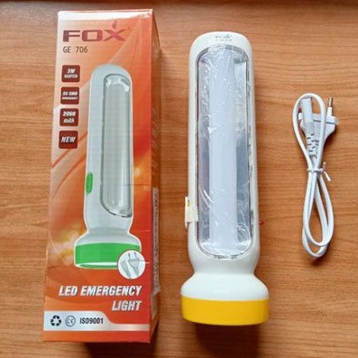 Senter LED EMERGENCY FOX GE-706 Cahaya Super Terang