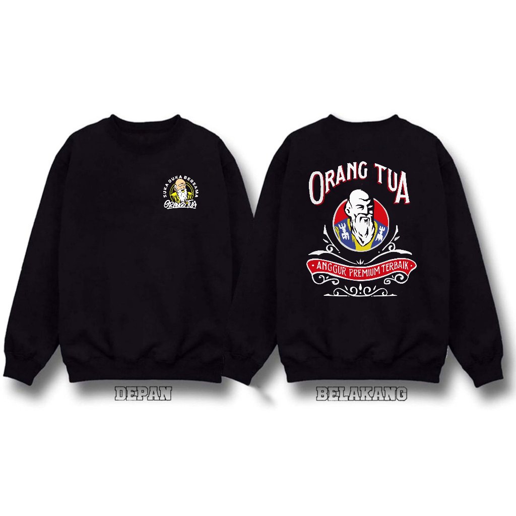 JAKET SWEATER KATA KATA ANGGUR PREMIUM ORANGTUA BIG SIZE JUMBO