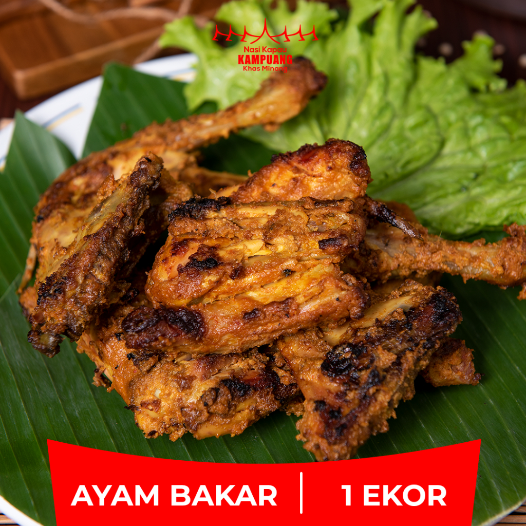 

Ayam Bakar 1 ekor Kemasan Vakum Khas Nasi Kapau Kampuang