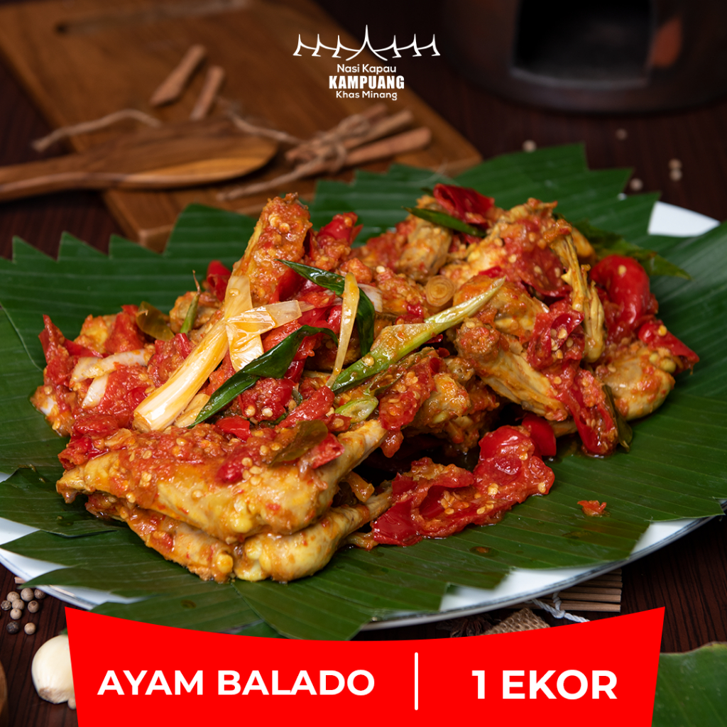 

Ayam Balado 1 ekor Kemasan Vakum Khas Nasi Kapau Kampuang