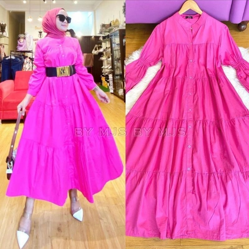 DRESS MIDI ZOYA//DRESS WANITA KEKINIAN//MIDI DRESS ZOYA