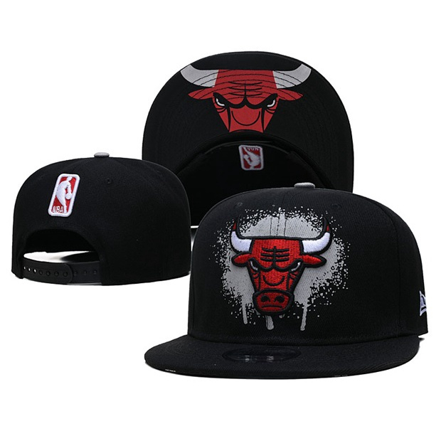 COD Topi Snapback NBA Basket Chicago Bulls Visor Print Logo Bordir Hitam