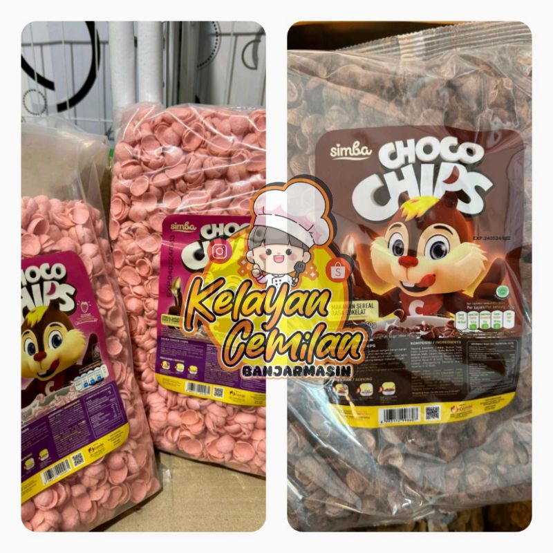 Choco Chips Simba Cokelat &amp; Strawberry 950gram