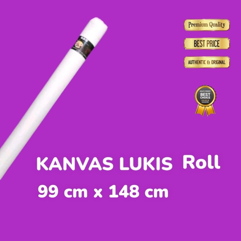 

KANVAS LUKIS ROLL 98 x 150 Cm - MEDIUM QUALITY-CANVAS LUKIS HALUS- KANVAS MURAH-CANVAS PUTIH