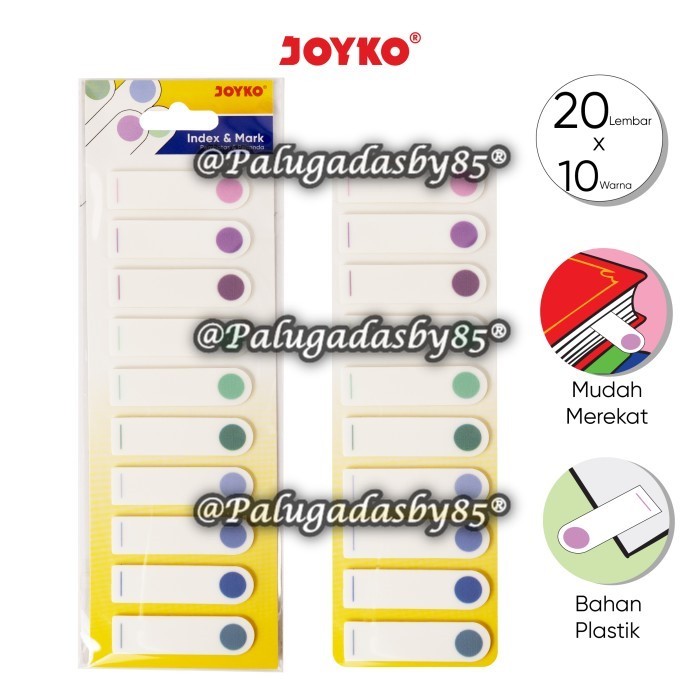 

(1 Set) GROSIR Pembatas Memo JOYKO IM-64 Plastik 10 Warna / Index Mark Penanda Pembatas Joyko IM-64 Plastik / Penanda Joyko IM64 IM 64 / Penanda Joyko Plastik