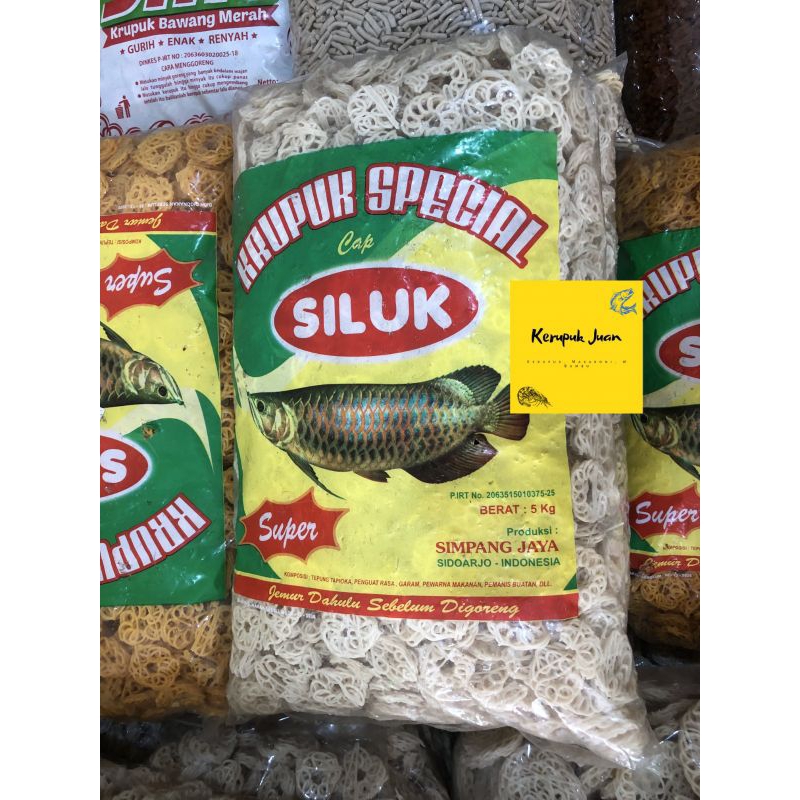 

Kerupuk Mawar Putih Mentah Cap Siluk 5 KG / 1 Bal