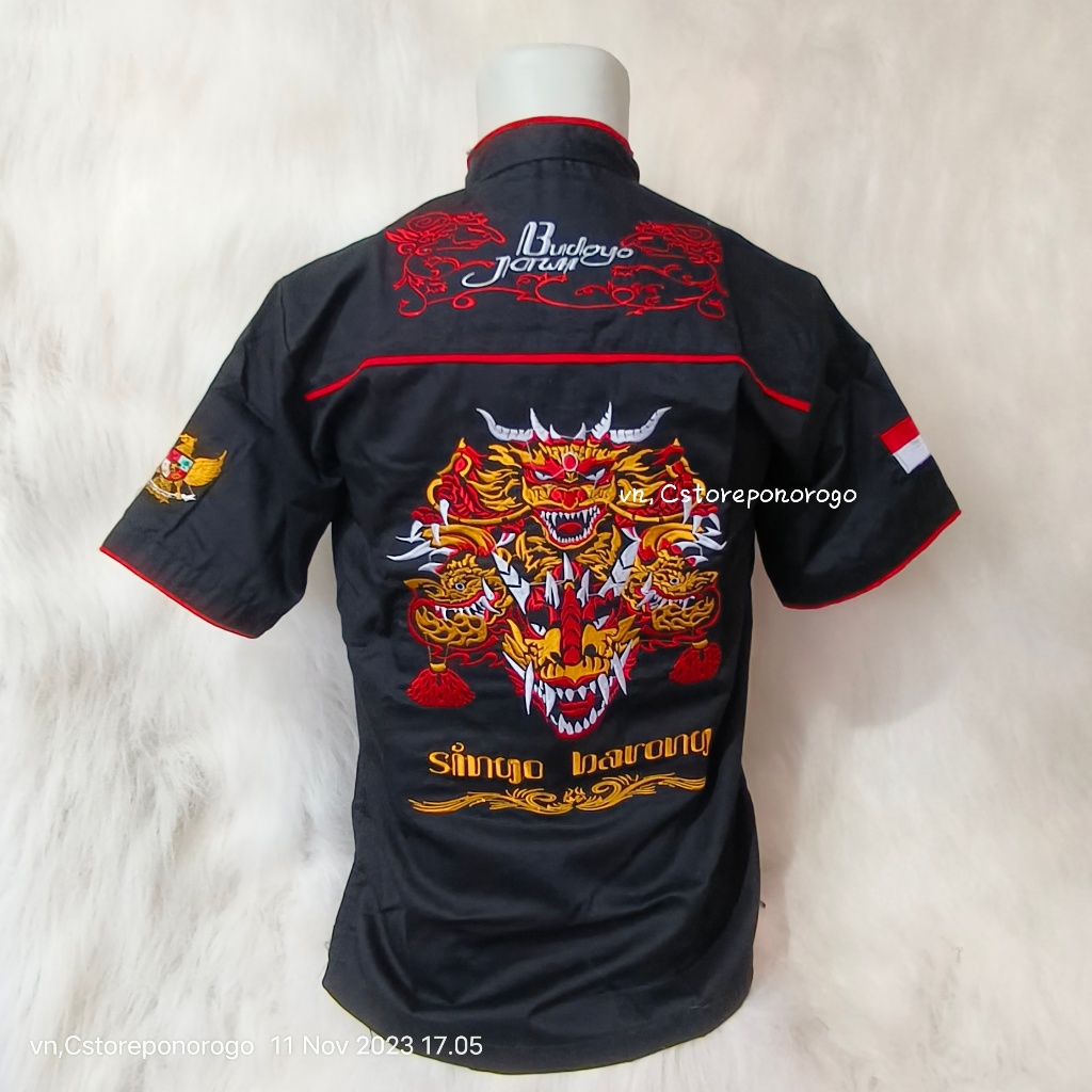 BAJU BARONGAN BORDIR DEVIL DEWASA kancing cina termurah se shopee / barongan devil / baju barongan /