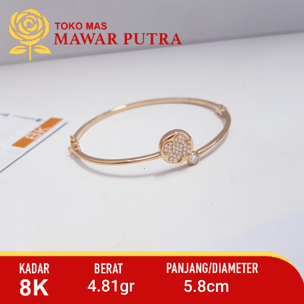 KING HALIM Gelang oval fashion gold - 8K