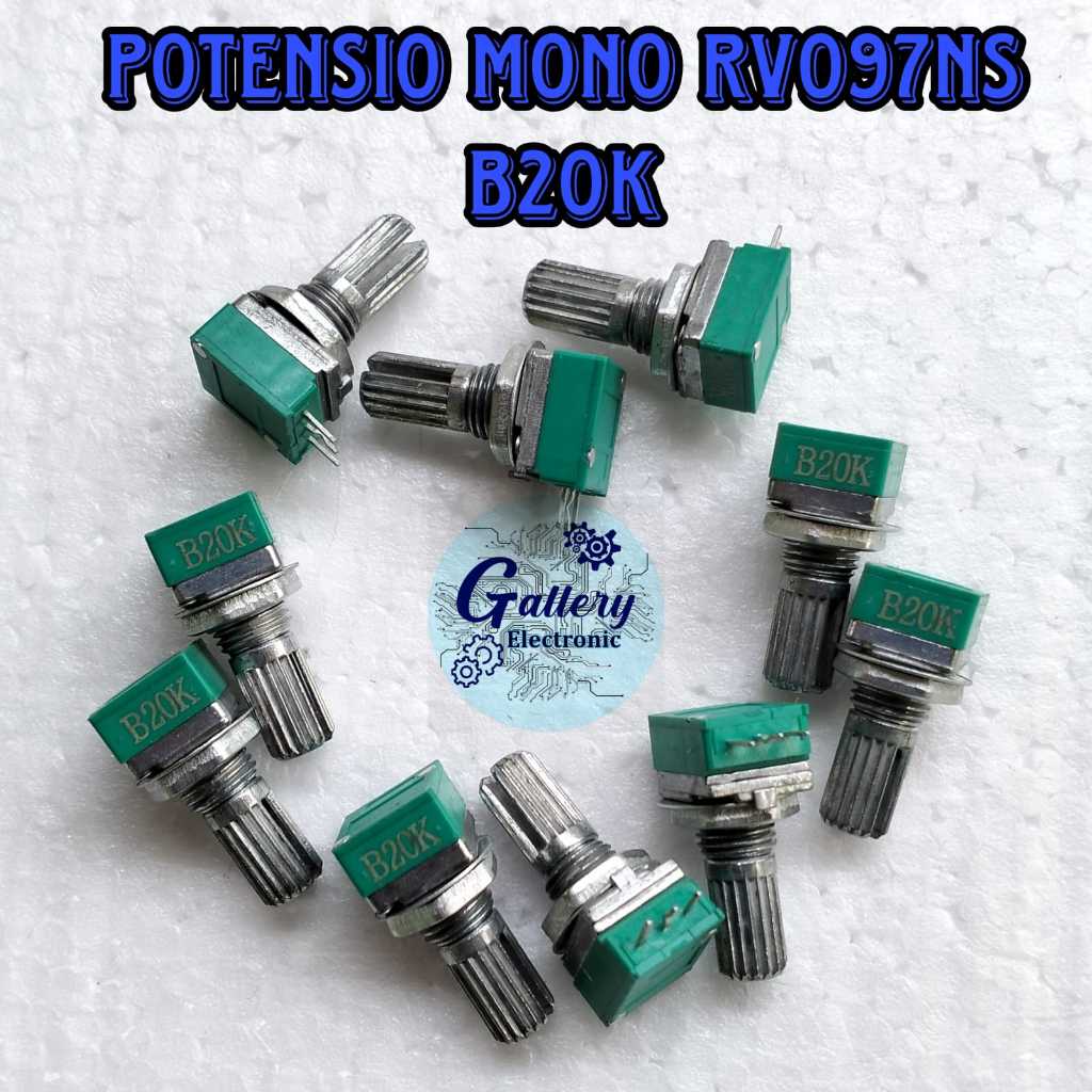 Potensio RV097 RK097ns Mono 3 Kaki / 3 Pin Potentiometer Original