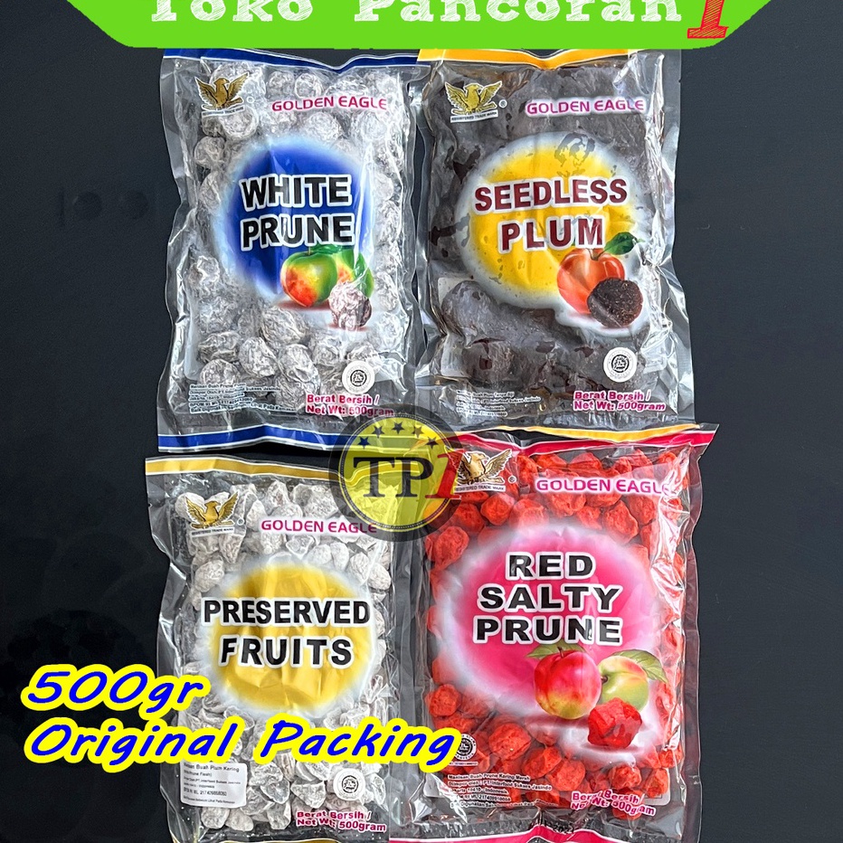 

➦✫✢ Golden Eagle Manisan buah kiamboi kiamboy plum merah putih 500g Ready