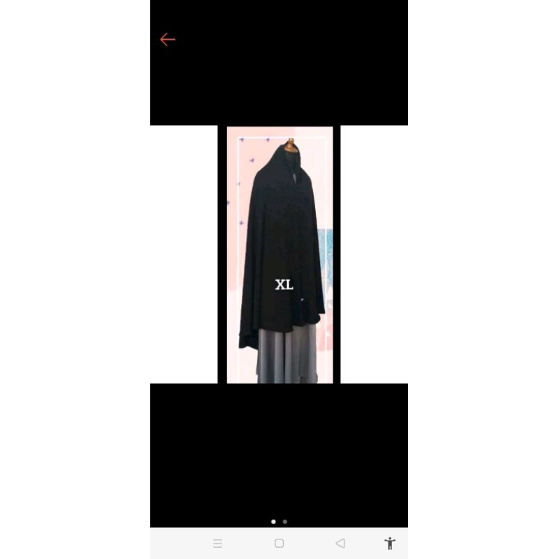 Khimar Syar'i Jetblack Brand Marwah Hijab