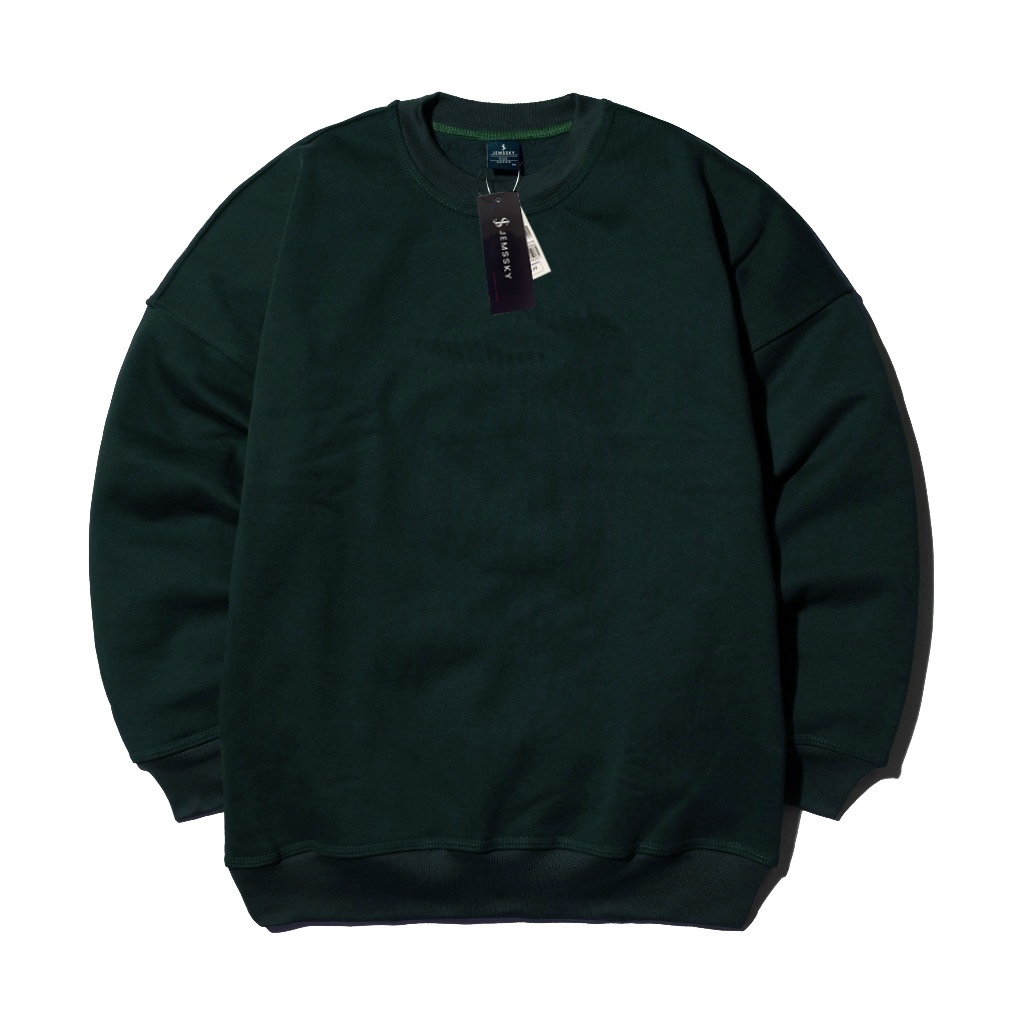 Jemssky - Sweater Crewneck Hijau Botol