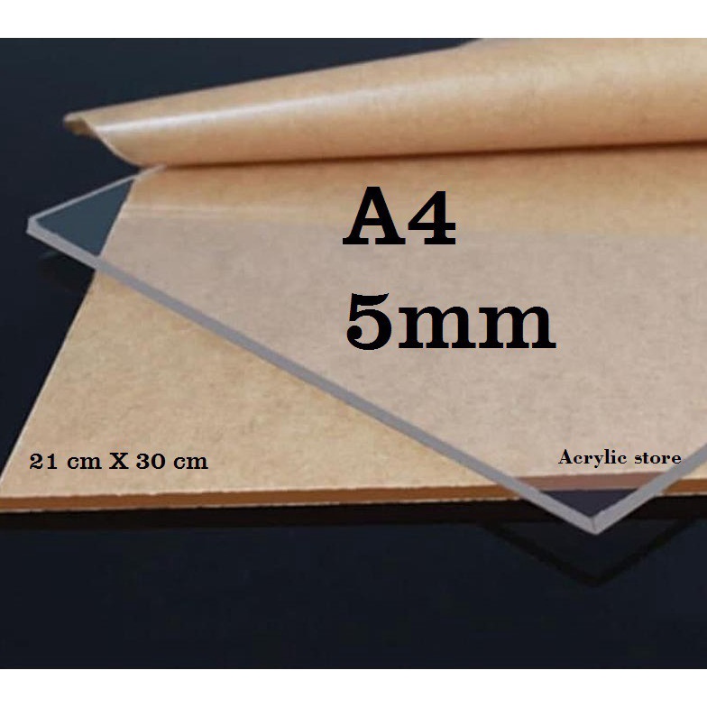 

Paling Popular Akrilik Lembaran 5mm bening ukuran A4 (21 cm x 30 cm)