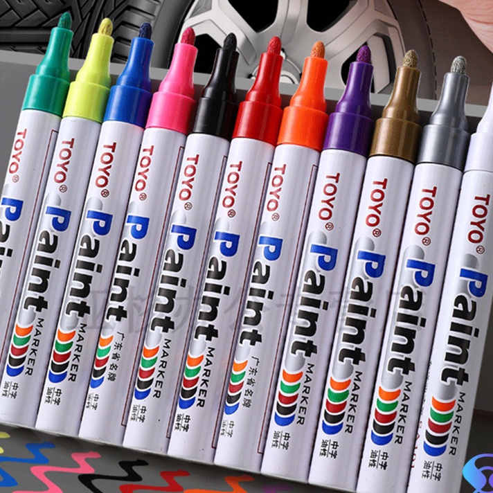 

Ready stock Spidol ban paint marker mobil motor /Permanent Marker TOYO original -Suning Mall Bayar Di Tempat