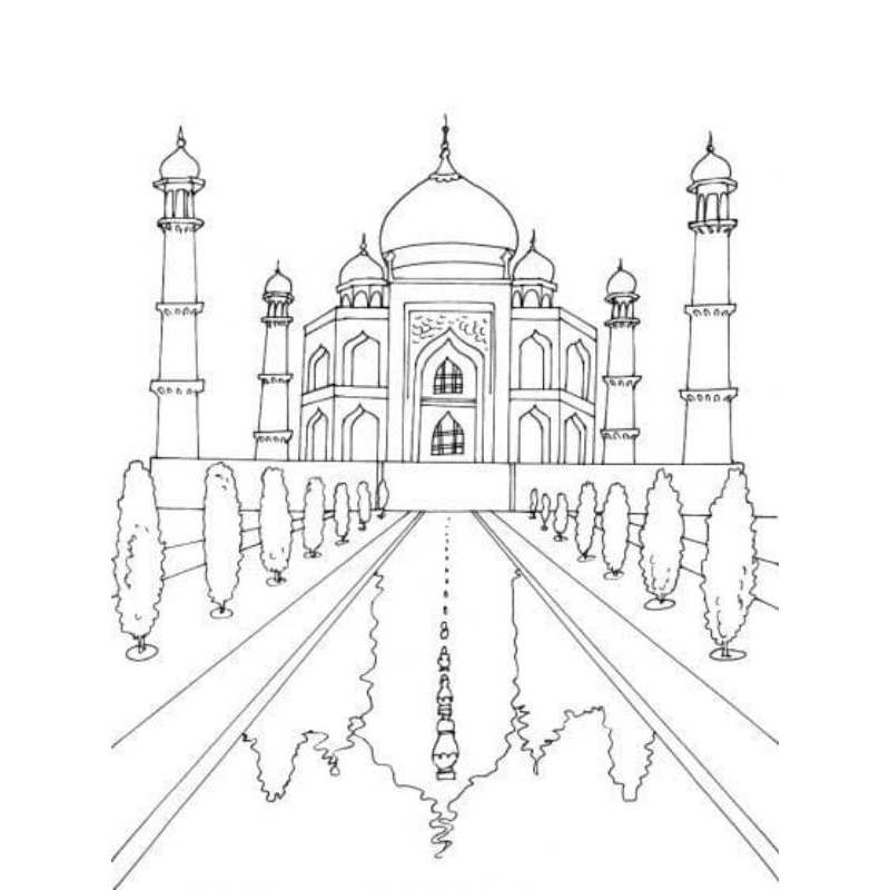 

Kertas Gambar Mewarnai Tema Mesjid Islami