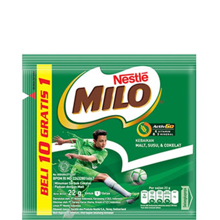 

☊↕⁑ MILO ACTIV-GO Susu Coklat Renceng 10 x 22 gr Stock Banyak