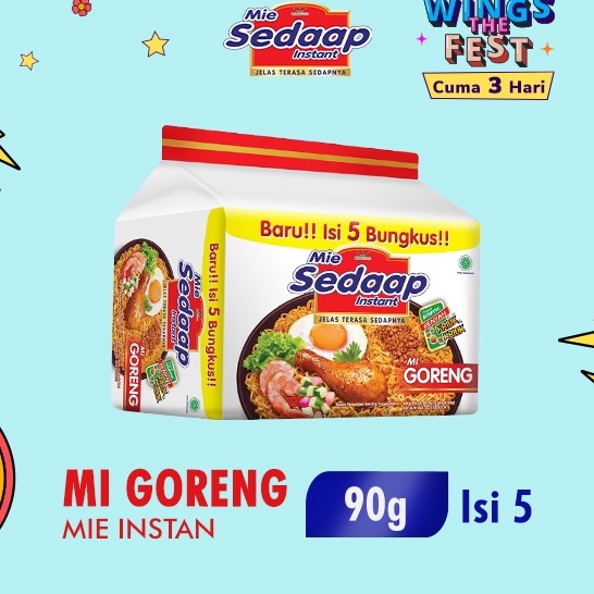 

LJNZ6347 [PROMO SALE!!!] Sedaap Mie Instan Goreng Isi 5 Bag 90 gr