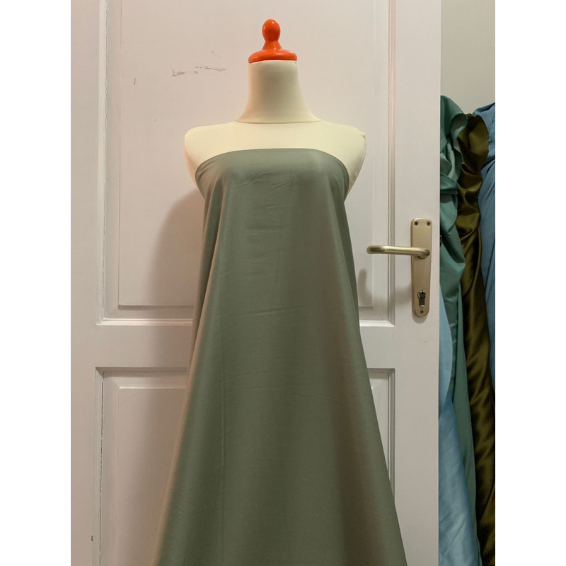 Kain Katun Toyobo Premium Original Royal Mix 1/2 Meteran Bahan Baju Gamis Koko Warna Hijau Sage Gree