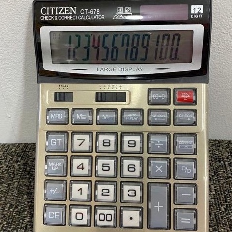 

Murah Banget Calculator Kalkulator Citizen CT 678 Kalkulator dagang 12 Digit Silver