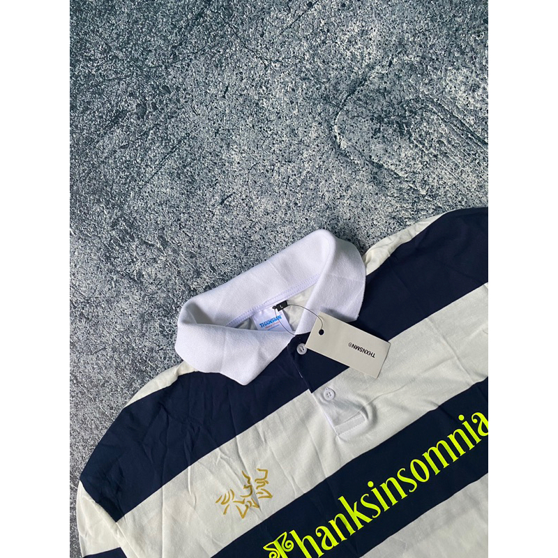 Rugby Shirt Thanksinsomnia Lory Striped Navy White Unisex